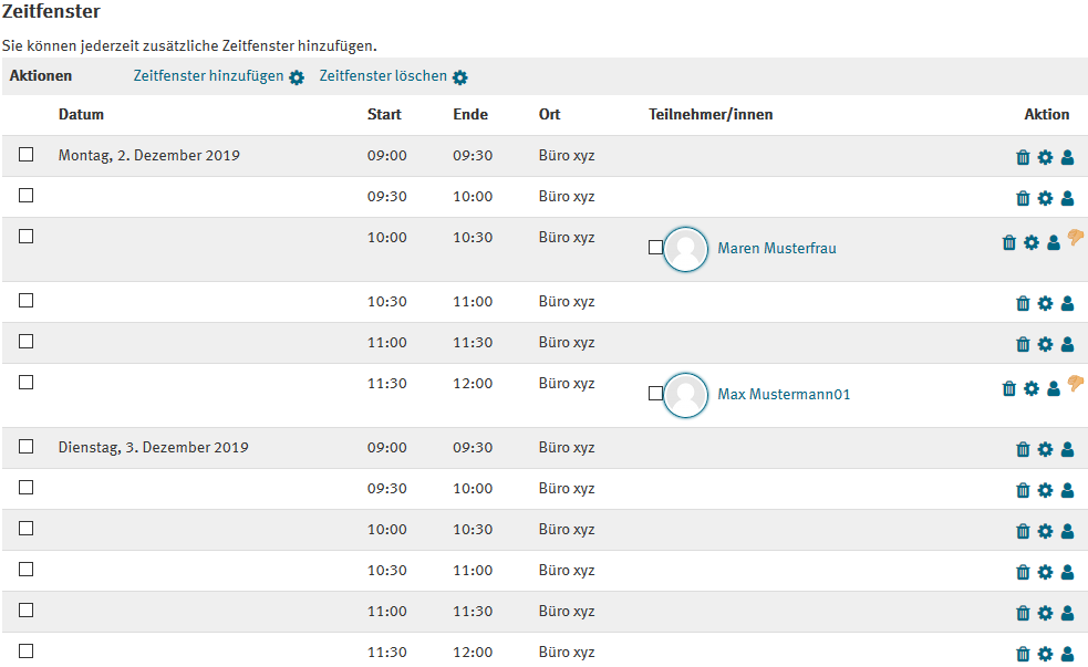 Learnweb Aktivität "Sprechstunde"