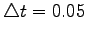 $ \triangle t=0.05$