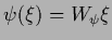 $\psi (\xi) = W_{\psi} \xi$