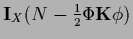 ${\bf I}_X (N - \frac{1}{2}\Phi {{\bf K}} \phi)$