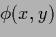 $\!\phi (x,y)$