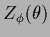 $Z_\phi(\theta)$