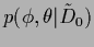 $p(\phi,\theta\vert\tilde D_0)$