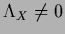 $\Lambda_X\ne 0$