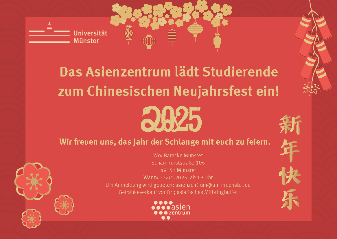 Chinesisches Neujahrsfest 2025 Flyer