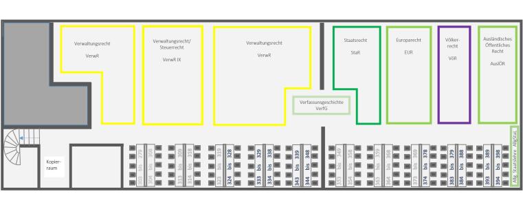 Darstellung der Sitzplätze im Ö-Rechtskeller des RWS I.