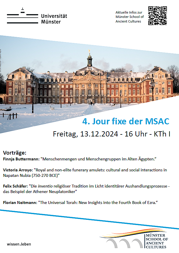 4. Jour fixe der MSAC am 13.12.2024 um 16:00 Uhr in der KTh I.