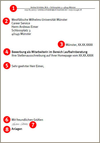 Schriftliche Bewerbung