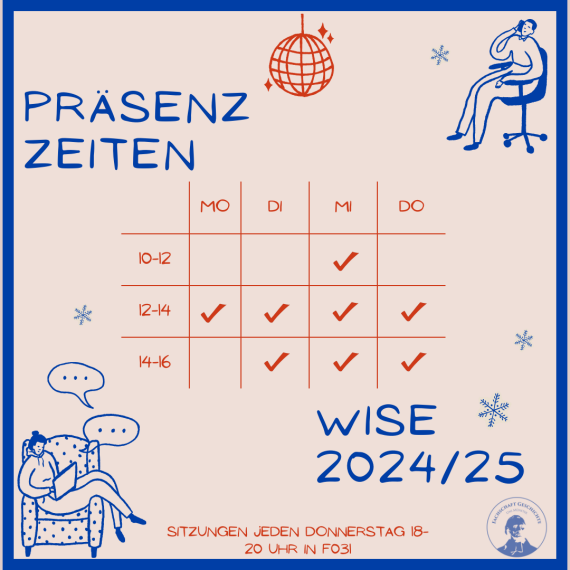 Präsenzzeiten WiSe 24/25