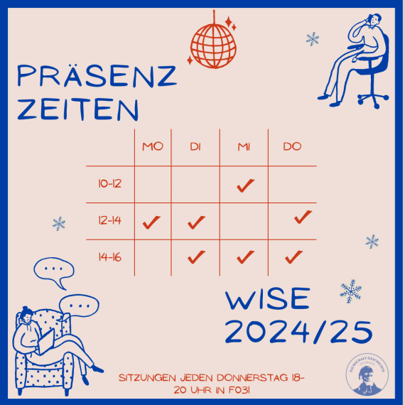 Präsenzzeiten WiSe 24/25