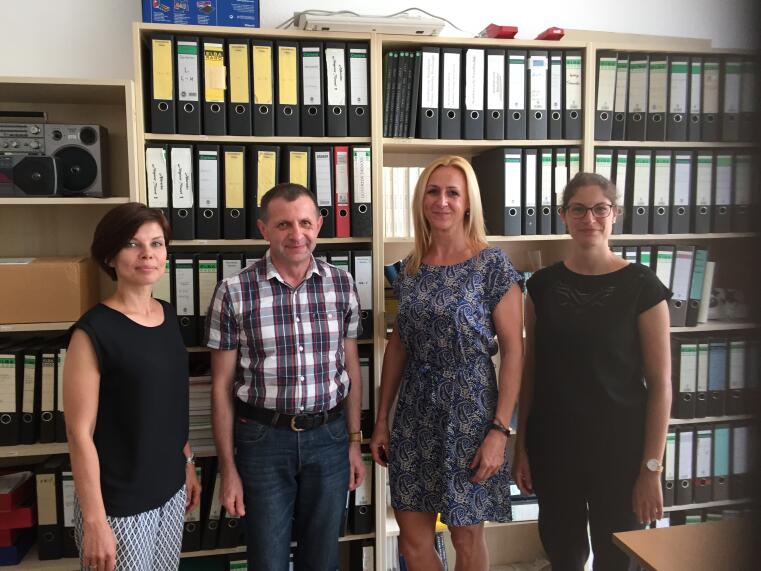 Foto von Dr. Beate Weidner, Dr. Magdalena Duś, Dr. Robert Kołodziej, Albina Haas