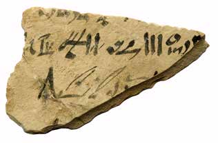 Ostrakon mit hieratischer Schrift