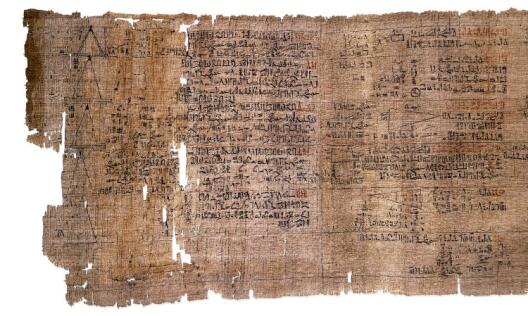 Ausschnitt aus dem Mathematischen Papyrus Rhind