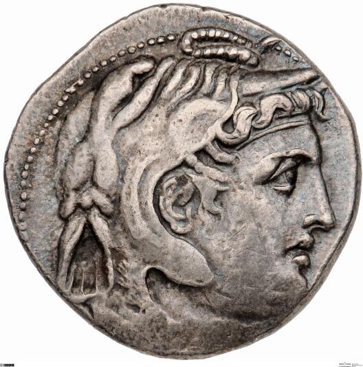 Ägyptische Münze mit vergöttlichtem Alexander des Großen 