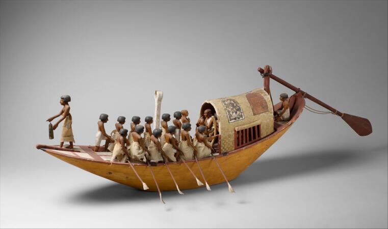 Modell eines Ruderbootes, Grab des Meketre, Mittleres Reich (12. Dynastie, ca. 1981–1975 v. Chr.) 
