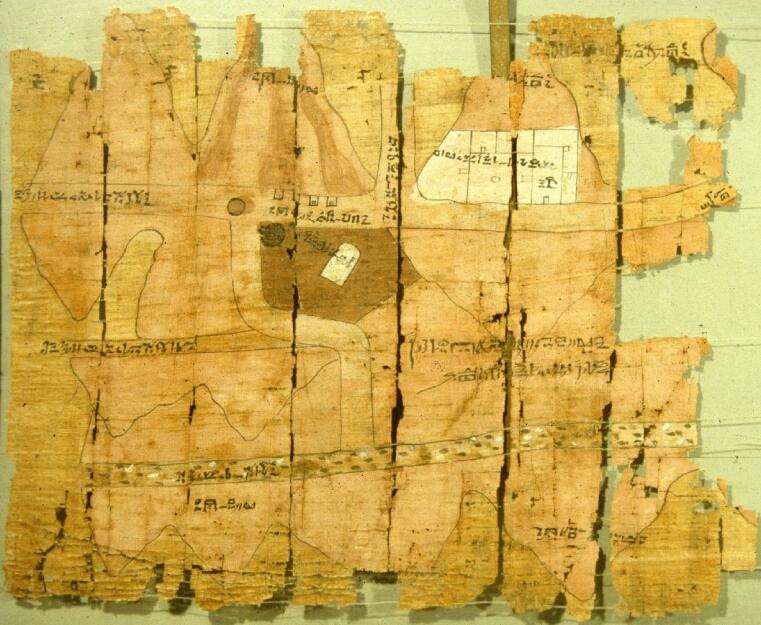 Ausschnitt Turiner Lagerstätten-Papyrus (ca. 1160 v. Chr)