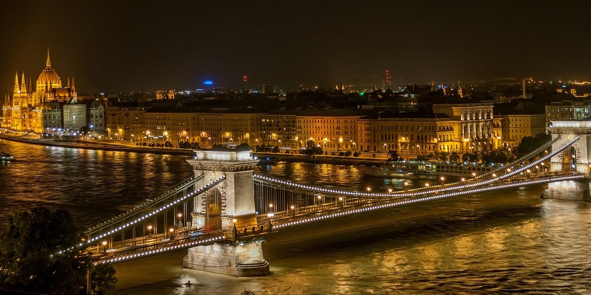 Skyline Budapest at night