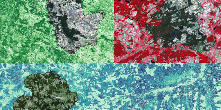 satellite composite of the three Exploratories