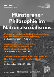 Plakat „Münsteraner Philosophie im Nationalsozialismus“