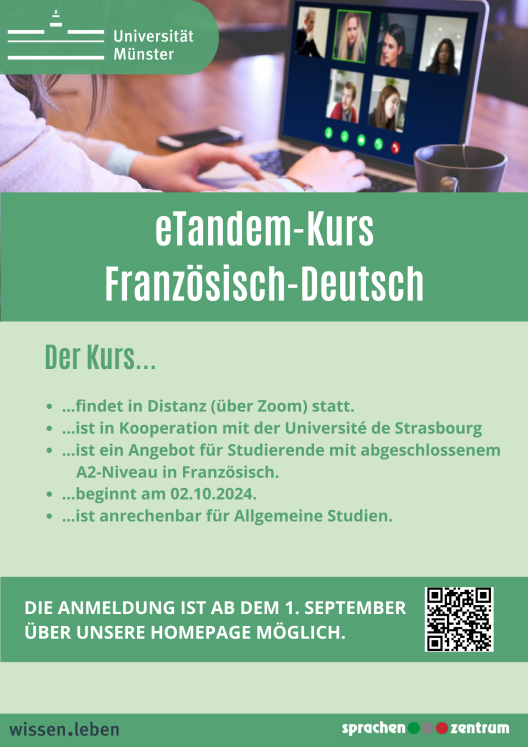 Flyer Tandemkurs auf Distanz