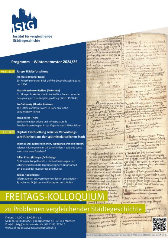 Programm Freitags-Kolloquium im Wintersemester 2024-2025