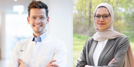 Dr. Dr. Alexander Busch vom Fachbereich Medizin und Prof. Dr. Asmaa El Maaroufi vom Zentrum für Islamische Theologie der Universität Münster