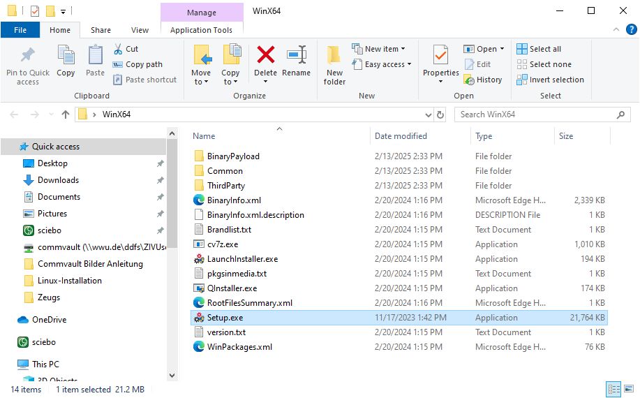 1. Entpacken des Clients