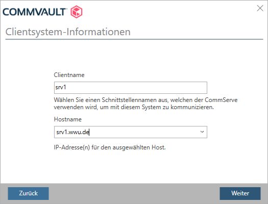 9. Client- und Hostnamen angeben