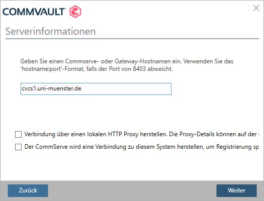 10. Serverinformationen angeben