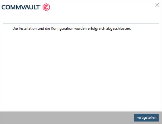 13. Installation abgeschlossen