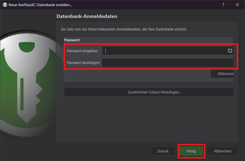 3. Assignment of the Main Password