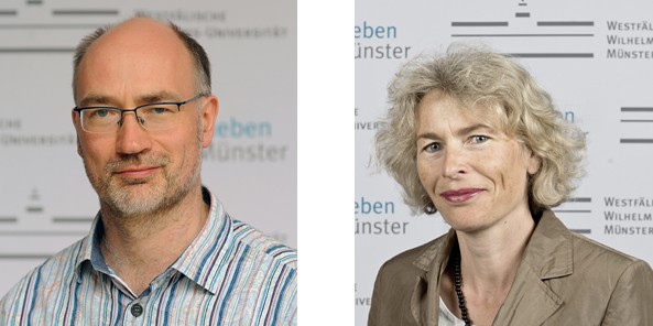 Prof. Erich Bornberg-Bauer and Prof. Karin Busch<address>© WWU/Peter Grewer, Laura Grahn</address>