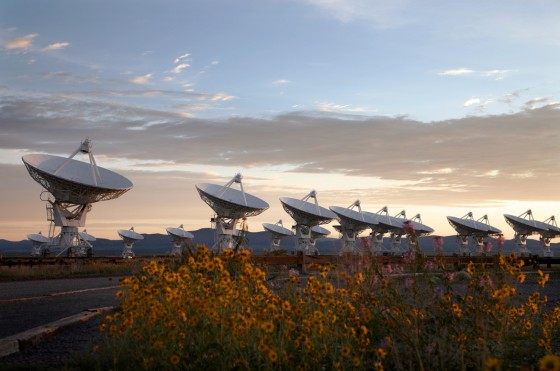 The radio telescopes of the Very Large Array in San Agustin, New Mexico (USA), are part of the NANOGrav collaboration.<address>© NRAO/AUI/NSF</address>