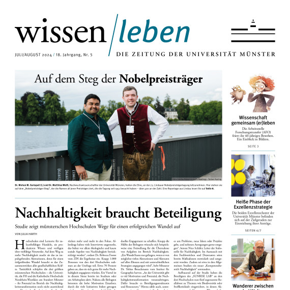 Cover der Unizeitung wissen|leben Nr. 5, 17. Juli 2024<address>© Uni MS</address>