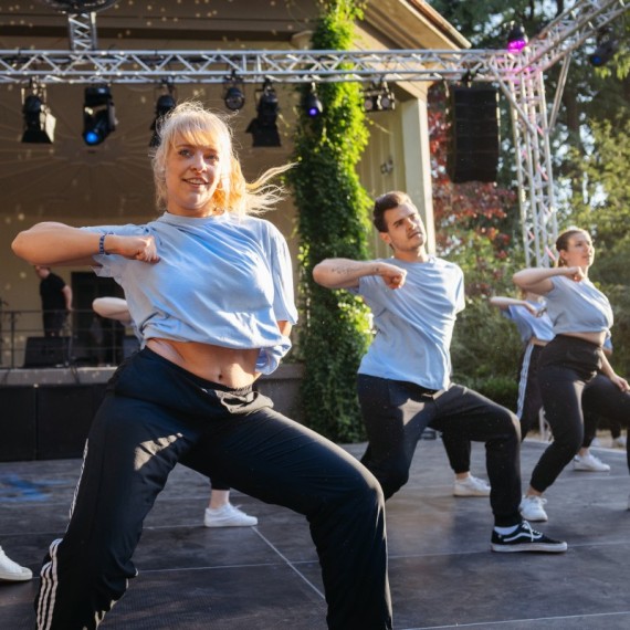 The hip-hop dance group from the university sports department impressed with their own choreography.<address>© Uni MS - Christoph Steinweg</address>