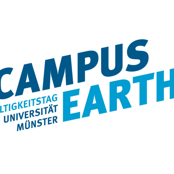 Logo/Schriftzug "Campus Earth", Nachhaltigkeitstag, Universität Münster<address>© Uni MS</address>