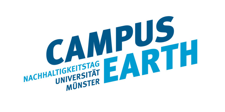 Logo/Schriftzug "Campus Earth", Nachhaltigkeitstag, Universität Münster<address>© Uni MS</address>