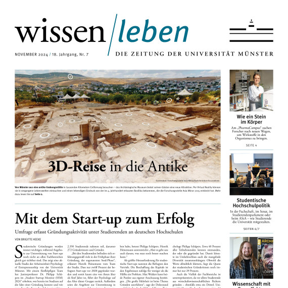 Cover der Unizeitung wissen|leben Nr. 7, 6. November 2024<address>© Uni MS</address>