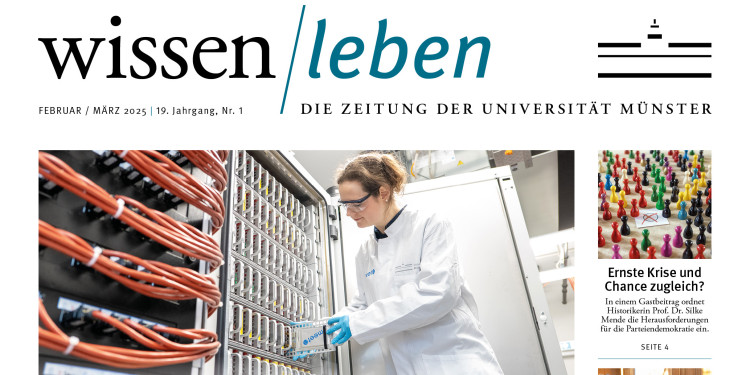 Titelseite der wissen|leben Nr. 1, 29. Januar 2025<address>© Uni MS</address>